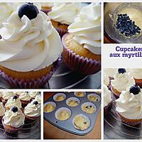 recette Cupcakes aux myrtilles et chantilly au mascarpone