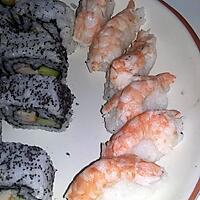 recette Nigiri aux crevettes