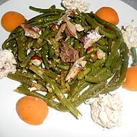 recette SALADE DE HARICOTS VERTS AU CURRY ET SARDINES