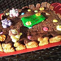 recette Gâteau au nutella et smarties décorer théme animaux