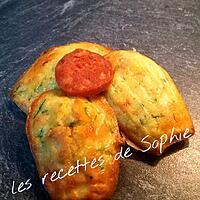 recette Madeleine courgettes chorizo