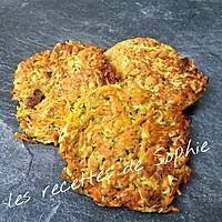 recette Galettes courgettes carottes et raisins secs