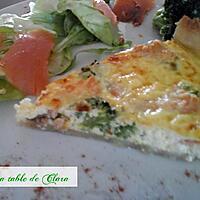 recette Tarte salée brocolis saumon fumé