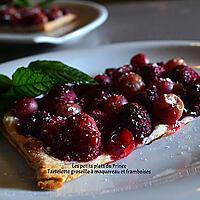 recette TARTELETTES AUX GROSEILLES MAQUEREAU ET FRAMBOISES
