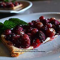 recette TARTELETTES AUX GROSEILLES MAQUEREAU ET FRAMBOISES