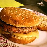 recette Burger hache veau / comte