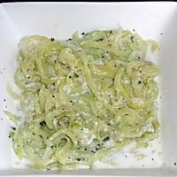 recette Tagliatelles de courgette sauce alfredo