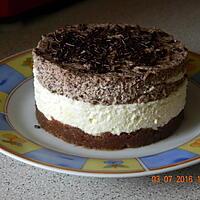 recette Entremet mousse chocolat blanc & noir