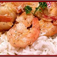 recette Crevettes au Curry et coco