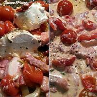 recette Sauce tomate chèvre aux lardons fumés