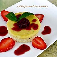 recette Petits flans de ricotta au coulis de framboises