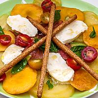 recette Salade de tomates anciennes aux nectarines