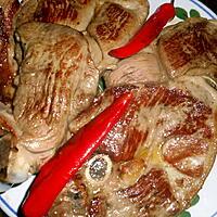 recette Tranches de gigot poelées