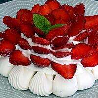 recette Pavlova aux fraises