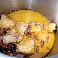 recette Hauts de cuisses de poulet au lait de coco et au merguez
