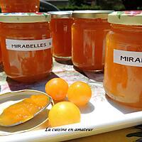 recette Confitures aux mirabelles