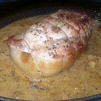 recette Rôtis de porc a l'eau de coco au miel et a la moutarde a l'ancienne