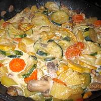 recette poêlée de légumes  au lait de coco
