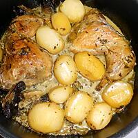 recette POULET SAUCE CREME AUX HERBES SAFRANEES