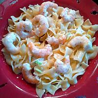 recette tagliatelle scampi creme a l ail