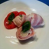 recette Petites roulades de lard et poulet au fromage de chèvre