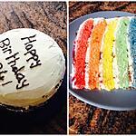 recette rainbow cake!