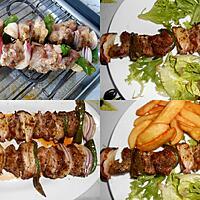 recette BROCHETTES DE PORC ET LARD