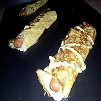 recette Crêpes d'omelette façon hot-dog