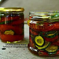 recette TOMATES ET COURGETTES CONFITES