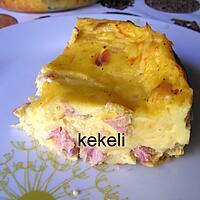 recette Quiche sans pâte  au jambon et comté