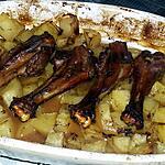 recette Manchons de canard et pomme de terre au soja et au miel