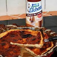 recette TARTE AU FLAN ET AU DULCE DE LECHE