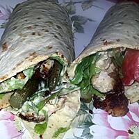 recette Wraps au blancs de dinde panee