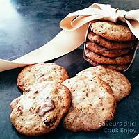 recette Thermomix : Véritable Cookies Chocolat - Raisin - Praliné
