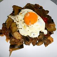 recette POELEE DE LEGUMES OEUFS AU PLAT