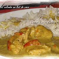 recette Colombo de poulet au lait de coco