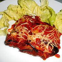 recette PARMIGIANA D'AUBERGINES ROULEES