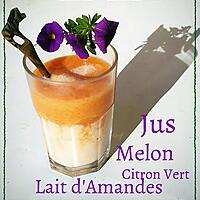 recette Jus de Melon - Citron Vert et Lait d'amandes (Thermomix ou pas)