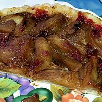 recette Tarte aux pommes et a la confiture de framboise