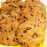 recette Cookies aux amandes et pépites de chocolat