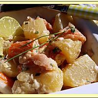 recette Salade de pommes de terre au Saumon et Surimi