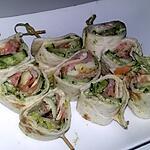 recette Brochettes de wraps roulés