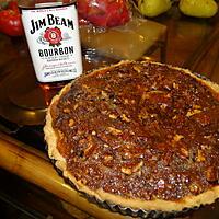 recette Tarte chocolat-pacanes au Bourbon