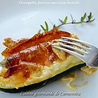 recette Courgettes farcies aux Knacki