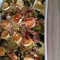 recette Gratin de brocoli jambon chèvre