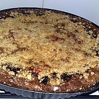 recette Tarte crumble a la myrtille et aux pralines