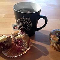 recette Muffins chocolat blanc framboises