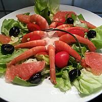 recette Salade de crevettes roses sauce Caesar