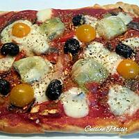 recette Pizza épaisse aux légumes et anchois