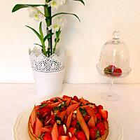 recette Tarte fraise rhubarbe amande de C. Heitzler